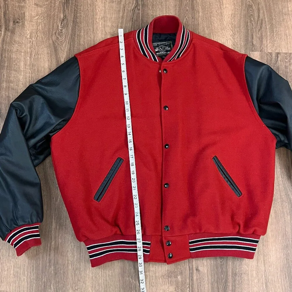 Holloway Varsity Jacket Brookings Bobcats Wool and Leather Sz 2XL